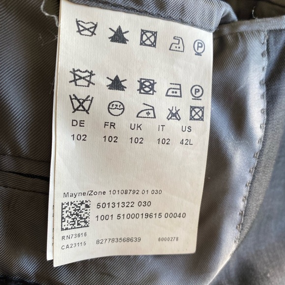 HUGO BOSS Men's Classic Dark Gray Blazer 42L - Picture 4 of 10